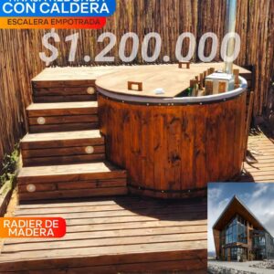 tinaja de lujo revestida en pvc con hidromasaje aquachile – puerto natales