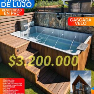 tinaja de lujo revestida en pvc con hidromasaje aquachile – puerto natales