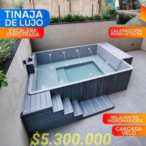 tinaja de lujo revestida en pvc con hidromasaje aquachile – puerto natales