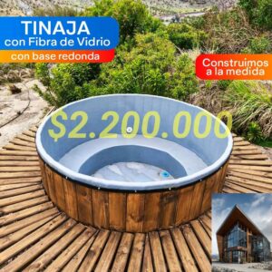 tinaja de lujo revestida en pvc con hidromasaje aquachile – puerto natales