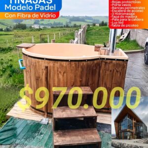 tinaja de lujo revestida en pvc con hidromasaje aquachile – puerto natales