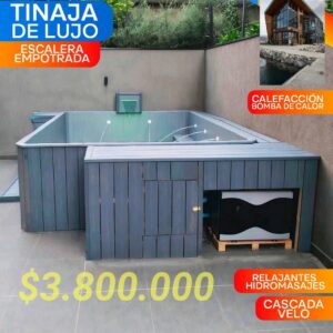 tinaja de lujo revestida en pvc con hidromasaje aquachile – puerto natales